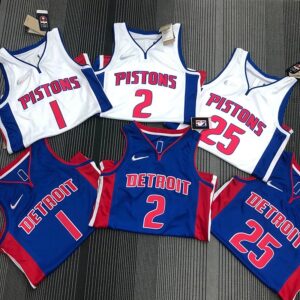 Pistons 22 Season NBA 75th Anniversary Nike Jerseys 2 Cunningham 25 Rose 1 Iverson Basketball Jerseys Men's Customized City Edition Jerseys Sports Tank Top Heat Press Printed