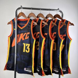 Thunder 23-24 Season City Edition Nike Jersey #0 Willis #2 Alexander #3 Giddy #7 Holmgren #13 George Basketball Jerseys Men's nba Customized Vintage City Edition Jerseys Athletic Vests Heat Press Printed
