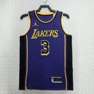Lakers 22-23 season proclaimed Nike jersey No. 3 Thick Brow Basketball Jerseys Men's nba Customized City Edition Jerseys Sports Vest Heat Press Printed