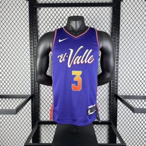 Sun 23-24 season city edition Nike jersey No. 3 Bills basketball jerseys men nba customized retro city edition jerseys sports undershirt heat press printing