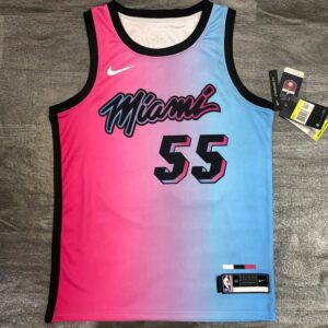 Heat 21 season city edition 55 Robinson jersey gradient basketball jersey men's nba customized jersey sports undershirt heat press printing