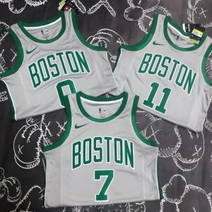 Celtics 0 Tatum 7 Brown 11 Irving Jersey City Edition Gray Green Limited Nike Basketball Jerseys Men's nba Custom Women's Jerseys Sports Tank Top Cloth Printed Heat Pressing
