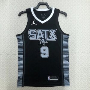 Spurs 22-23 season proclaimed Nike jersey No. 9 Parker basketball jersey men's nba customized vintage city edition jerseys sports undershirt heat press printing