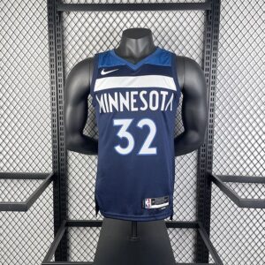 Timberwolves 23-24 season away Nike jersey No. 32 Downs basketball jersey men nba customized retro city edition jersey sports undershirt heat press printing