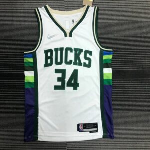 Bucks 22 Season City Edition 34 Alphabet 22 Middleton 21 Holliday NBA 75th Anniversary Nike Jerseys Basketball Jerseys Men's Customized Jerseys Sports Vest Heat Press Printed