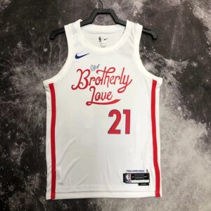 76ers 22-23 Season City Edition Nike Jersey #21 Embiid Basketball Jerseys Men's nba Customized Vintage City Edition Jerseys Sports Vest Heat Press Printed