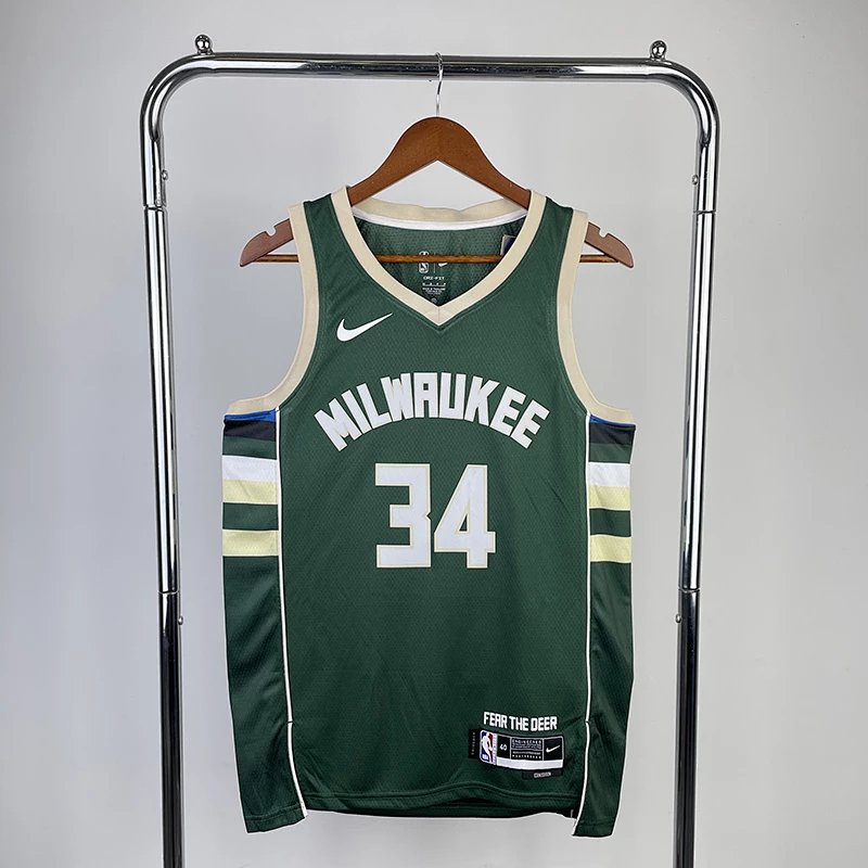 Bucks 22-23 season Nike jersey #34 Alphabet Basketball Jerseys Men's nba Customized Vintage City Edition Jerseys Sports Vest Heat Press Printed