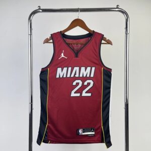 Heat 22-23 season Nike jersey No. 22 Butler basketball jersey men's nba customized vintage city edition jersey sports undershirt heat press printing