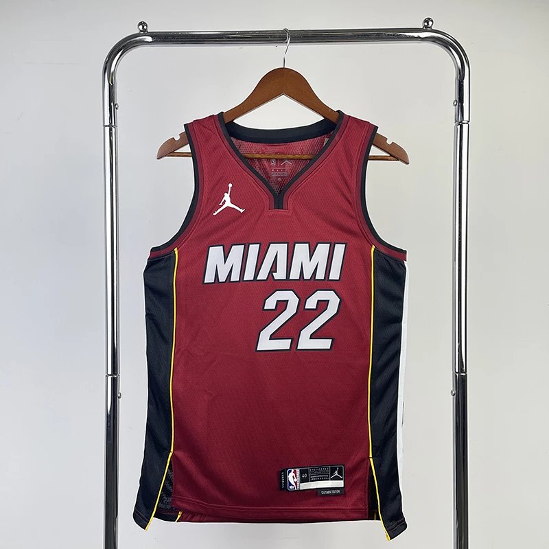 Heat 22-23 season Nike jersey No. 22 Butler basketball jersey men's nba customized vintage city edition jersey sports undershirt heat press printing