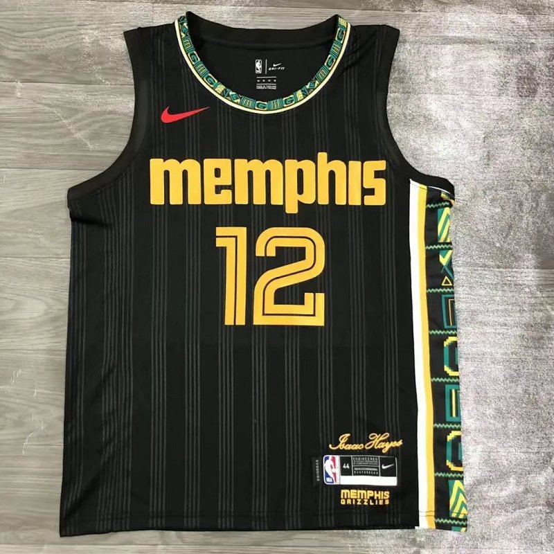 Grizzlies 21 Season City Edition #12 Morant Jersey Basketball Jerseys Men's nba Customized Children's Women's Jersey Sports Vest Scanning Heat Press City Edition