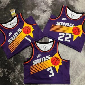 Sun 22-23 Season Vintage Nike Jersey 3 Paul 1 Booker 22 Ayton Basketball Jerseys Men's nba Customized Vintage City Edition Jerseys Sports Vest Heat Press Printed