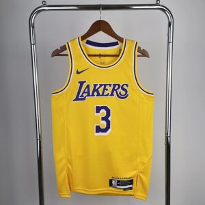 Lakers 22-23 season home yellow Nike jerseys #3 Brows Davis basketball jerseys men's nba customized retro city edition jerseys sports undershirts heat press printed