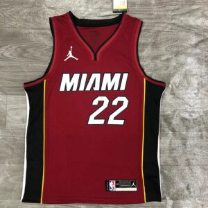 Heat Classic V-Neck Red 22 Butler Jersey Gradient Basketball Jerseys Men's nba Customized City Edition Jerseys Sports Vest Heat Press Printed