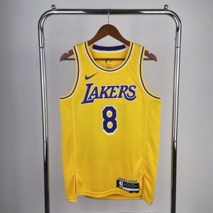 Lakers 22-23 season home yellow Nike jersey No. 8 Kobe basketball jersey men's nba customized vintage city edition jerseys sports undershirt heat press printing