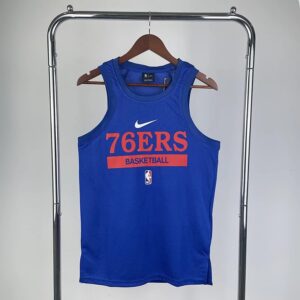 NBA22-23 Season Player Edition Training Vest Nike 76ers Harden Embiid Same Jersey Basketball Jerseys Men's Sports Vest Heat Press Printed
